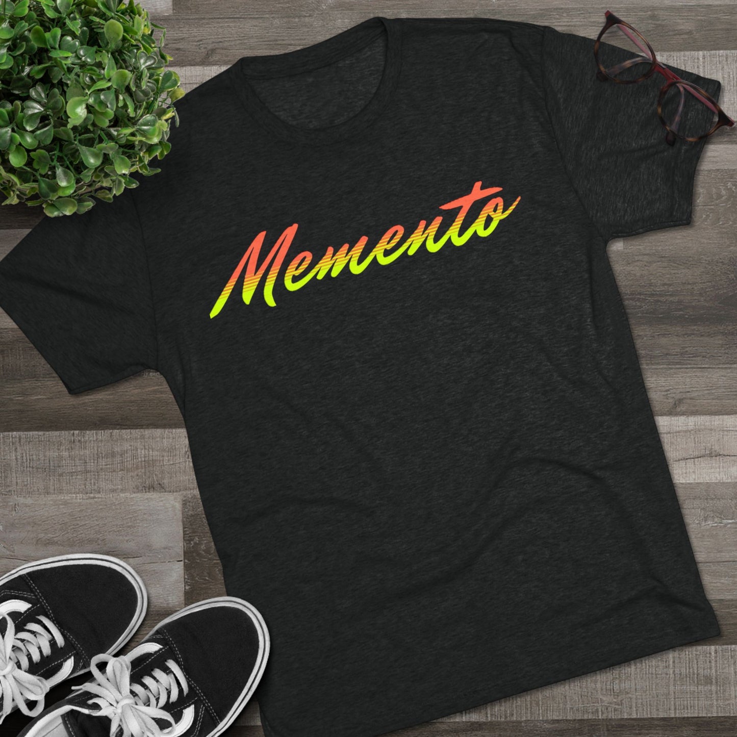 Vibrant 'Memento' Unisex Tri-Blend Crew Tee