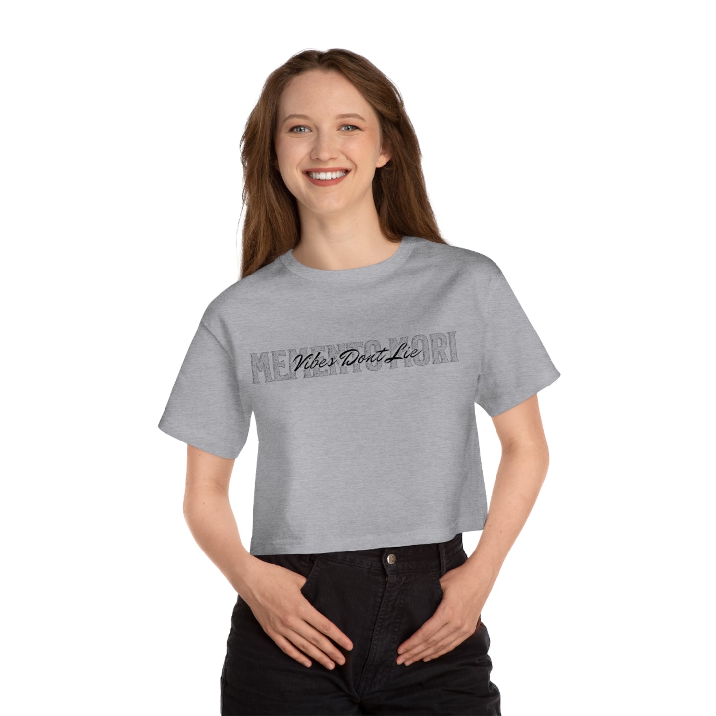 Women's “Vibes Don’t Lie”Cropped T-Shirt Design