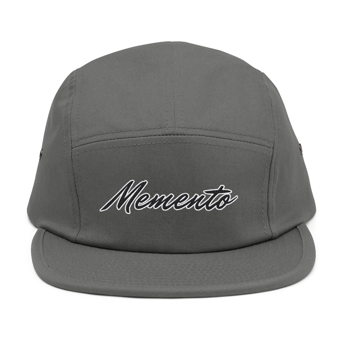 Embroidered 5 Panel Cap - Memento Logo Design