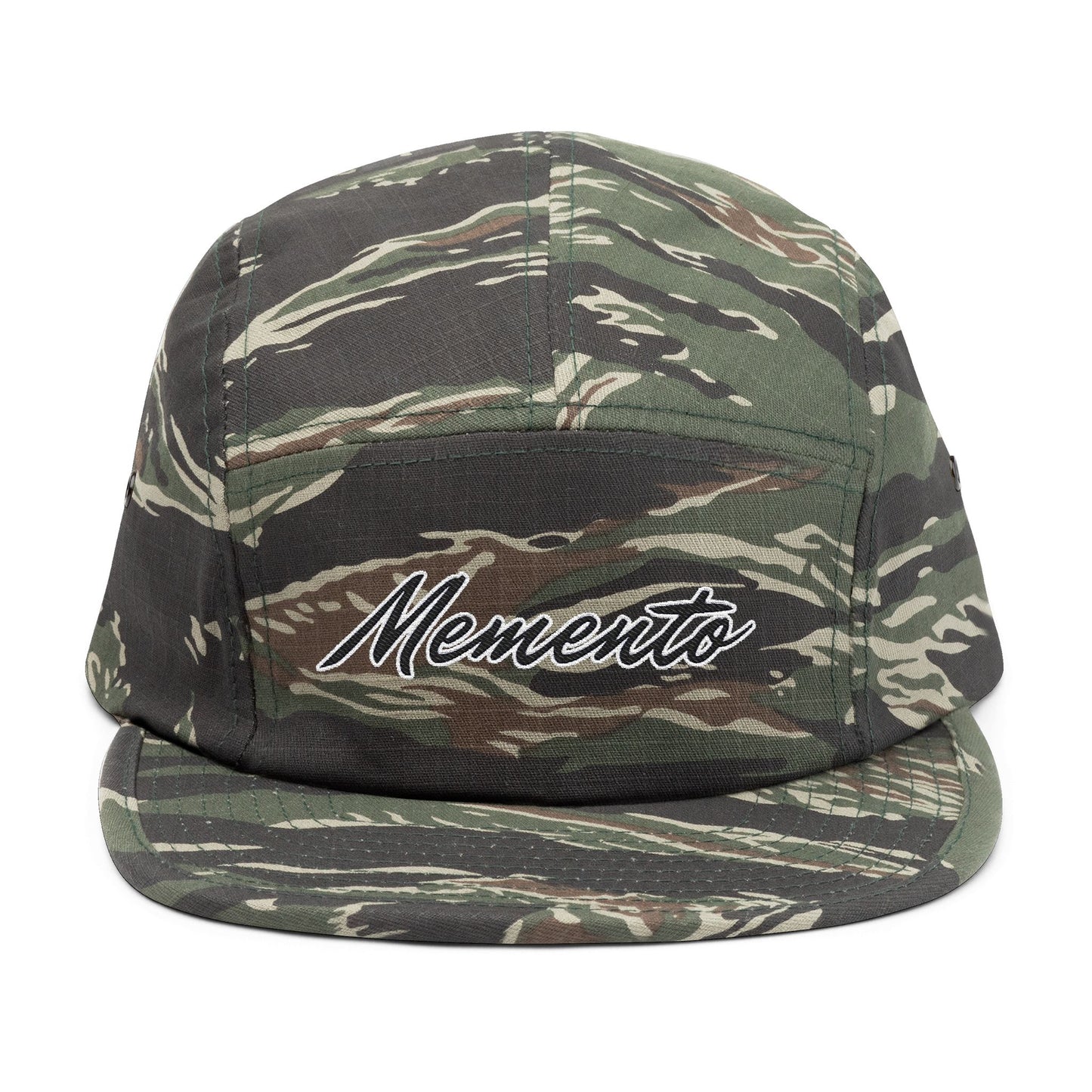 Embroidered 5 Panel Cap - Memento Logo Design