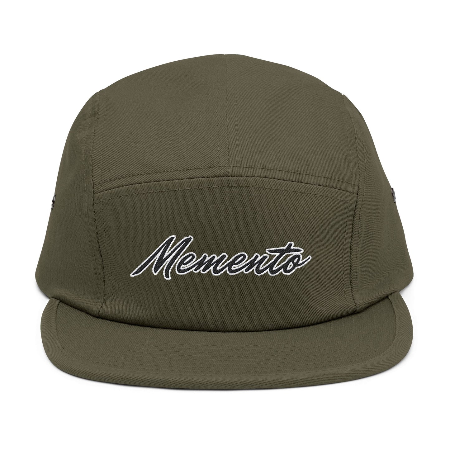 Embroidered 5 Panel Cap - Memento Logo Design