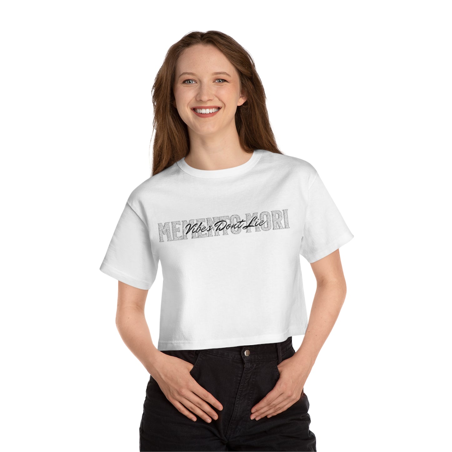 Women's “Vibes Don’t Lie”Cropped T-Shirt Design