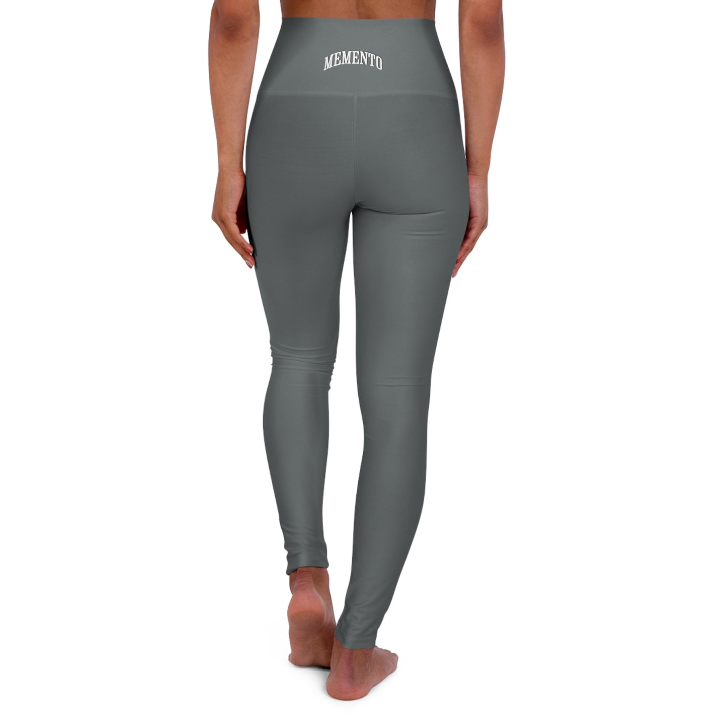 Memento (Grey) High Waisted Yoga Leggings - Memento Collection for Comfort & Style