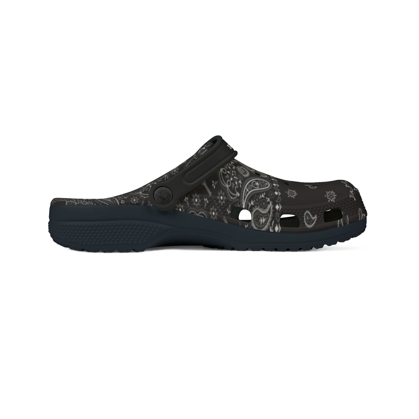 Black Paisley EVA Foam Rubber Shoes