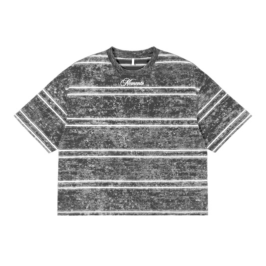 Snow Washed Stripe Boxy T-shirt
