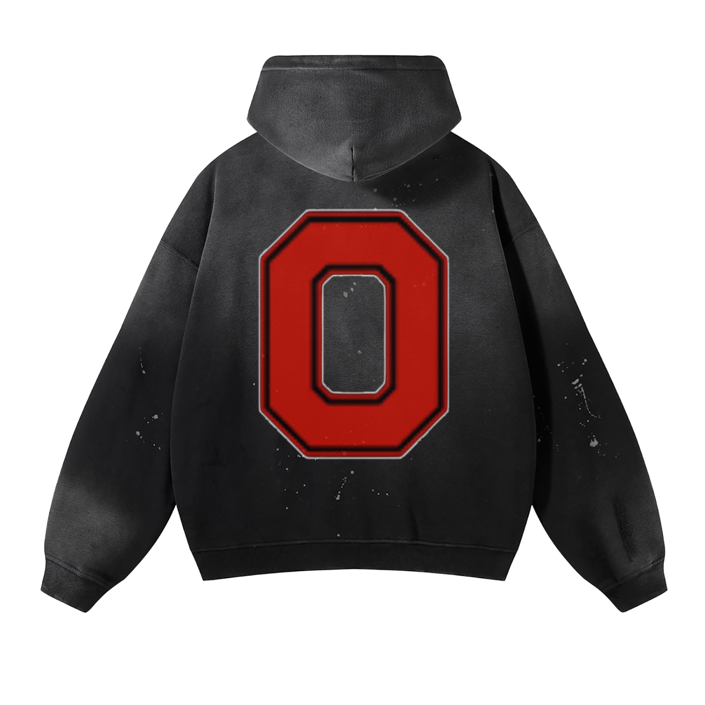 OHIO Vintage Wash Frayed Fleece Hoodie - 360 GSM